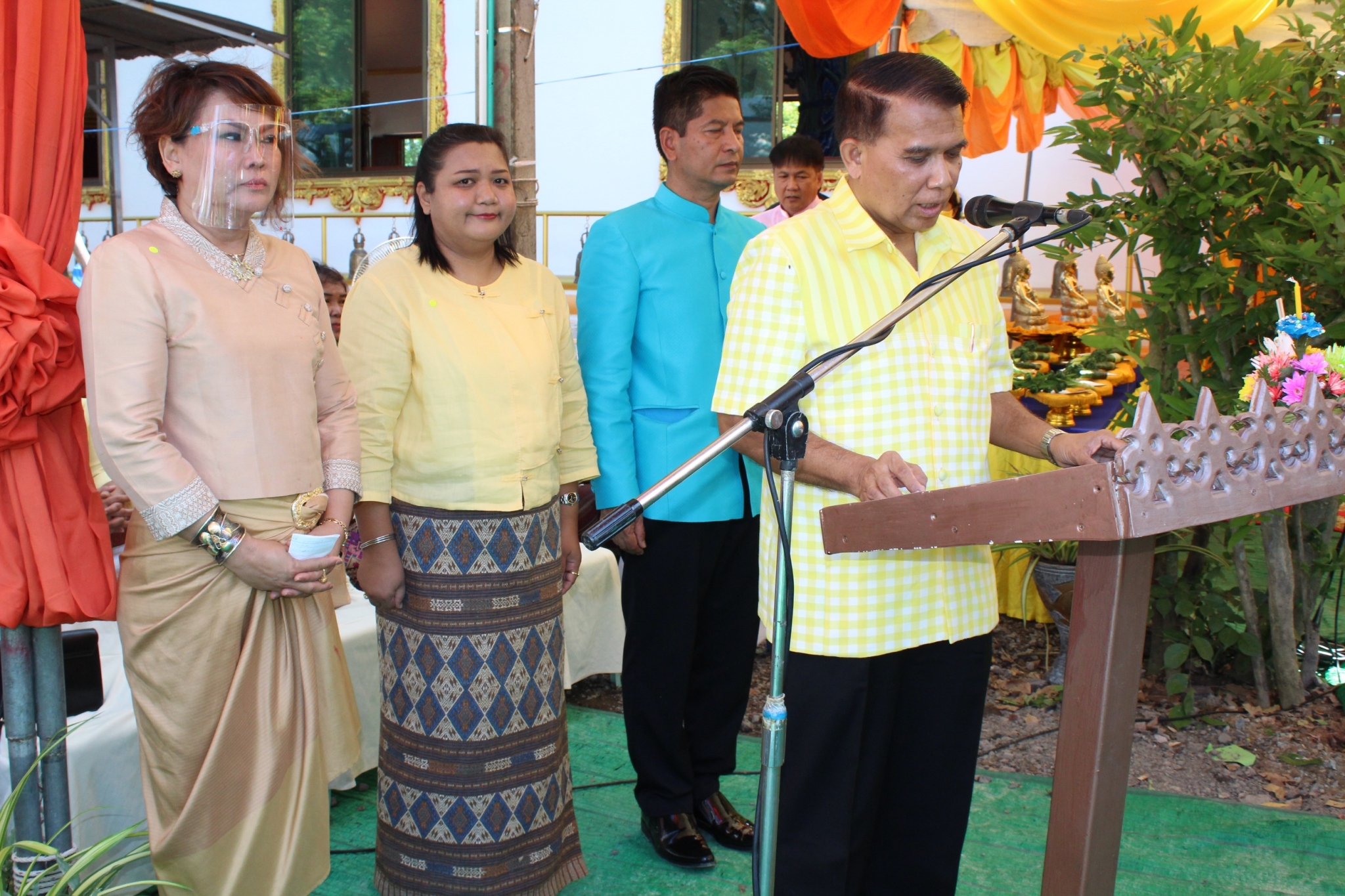 พิธีเปิดฝายมีชีวิตวัดช้าง “สามัคคี สร้างสรรค์ แบ่งปัน” ณ ริมคลองบ้านนา วัดช้าง ตำบลบ้านนา อำเภอบ้านนา จังหวัดนครนายก