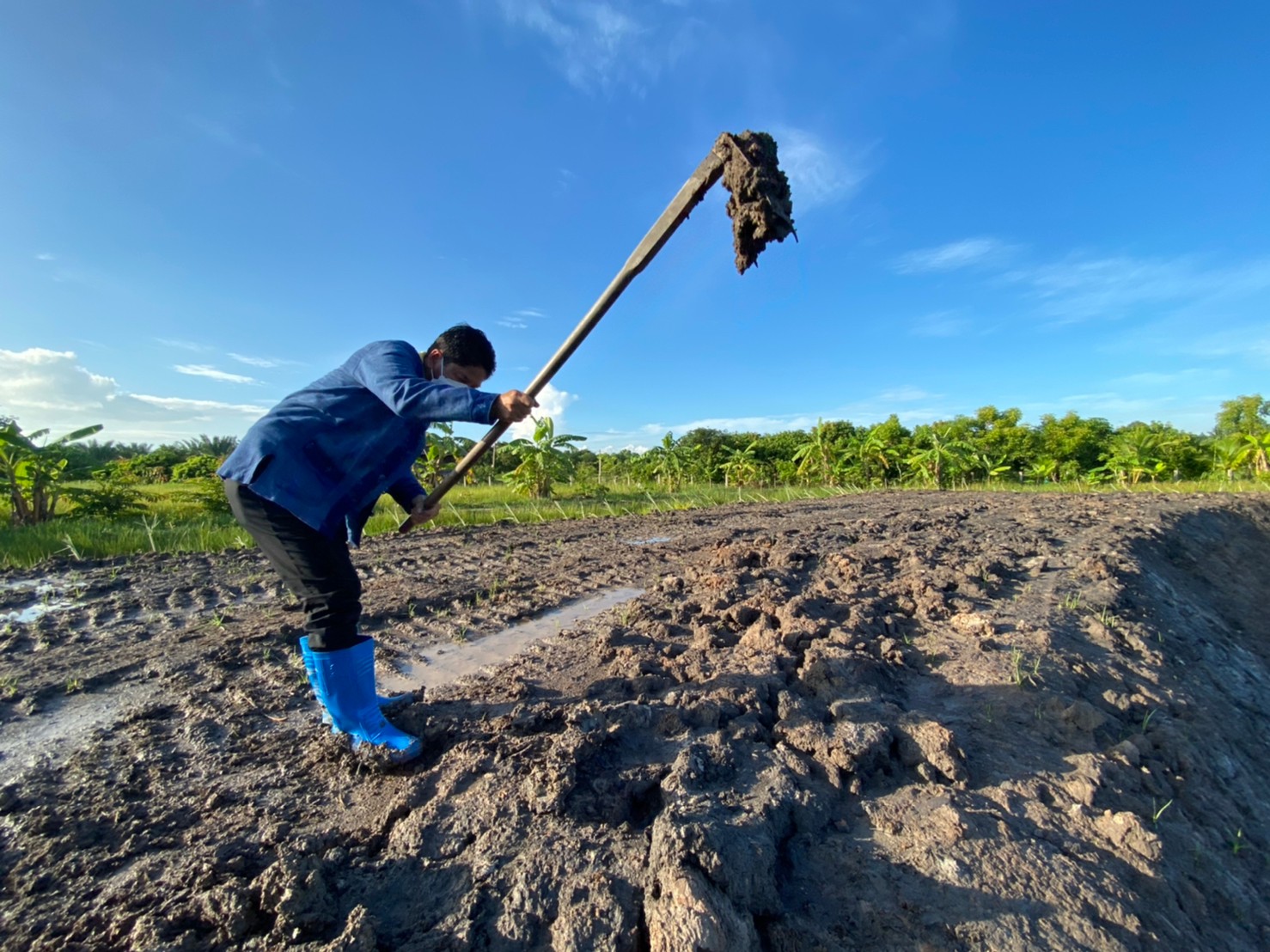 เอามื้อสามัคคี โคก หนอง นา โมเดล พช.นครนายก  ปลูกแฝก อุ้มดิน ห่มใจ ร่วมสู้ภัยโควิด
