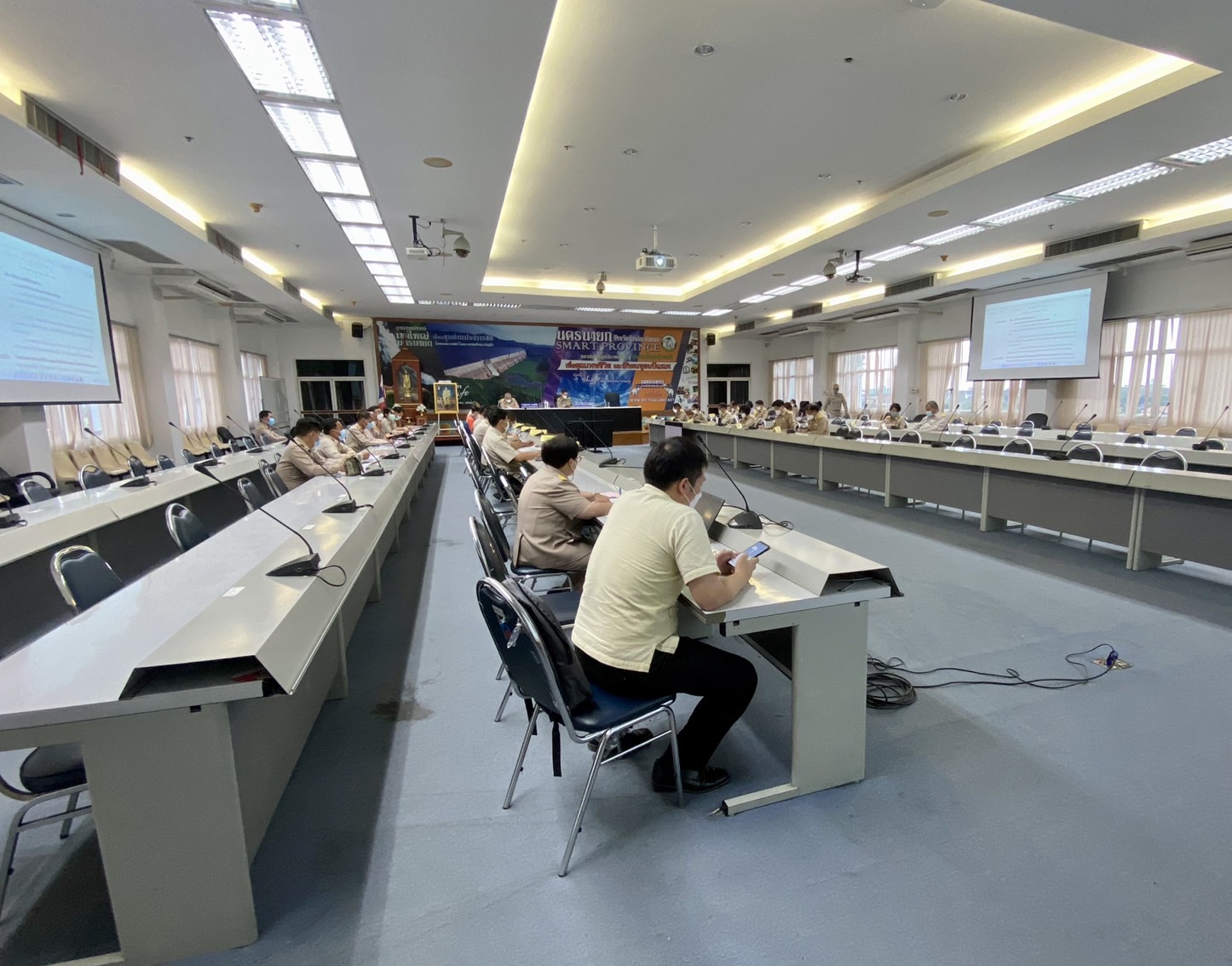 ??พช.นครนายก ร่วมประชุมหัวหน้าส่วนราชการ หัวหน้าหน่วยงานรัฐวิสาหกิจ ในสังกัดกระทรวงมหาดไทย ประจำจังหวัดนครนายก