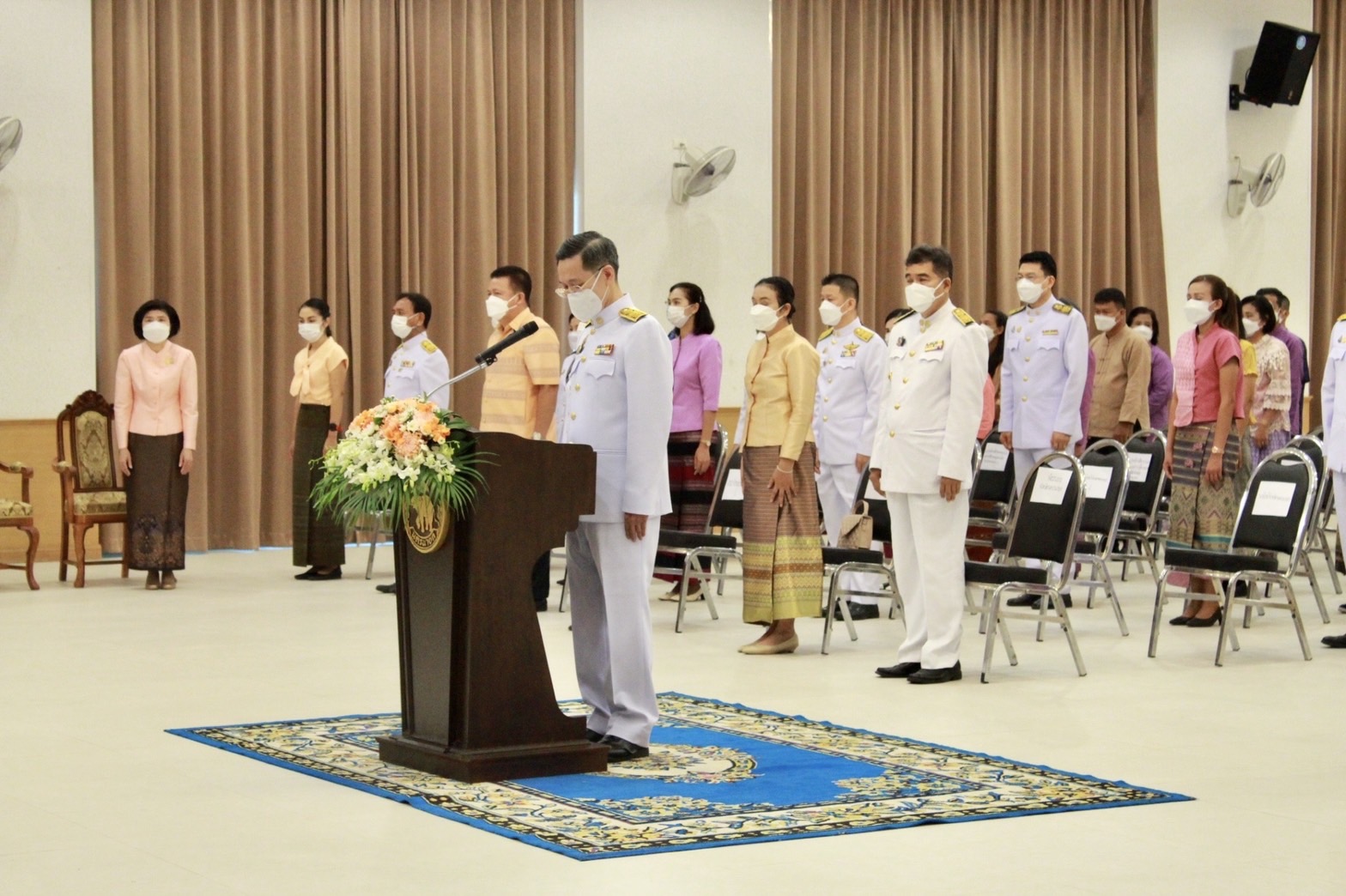 ??จังหวัดนครนายก จัดพิธีมอบแบบลายผ้าพระราชทาน “ผ้าขิดลายนารีรัตนราชกัญญา” สืบสานภูมิปัญญาผ้าไทย เพื่อใช้เป็นต้นแบบในการพัฒนาลวดลายผ้าไทยให้เกิดความหลากหลายและร่วมสมัย ก้าวสู่ระดับสากล