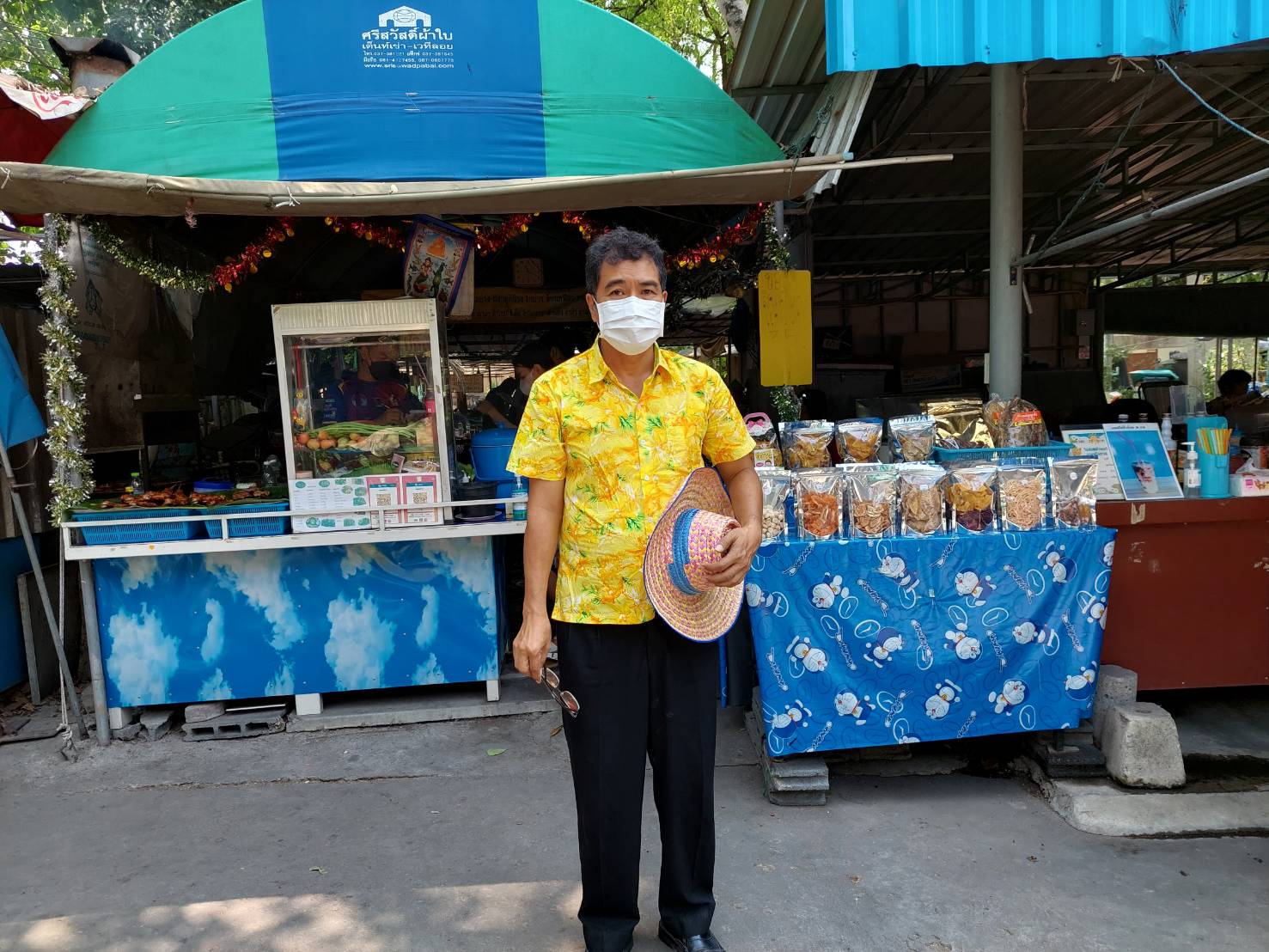 ? พช.นครนายก สำรวจติดตามการจำหน่ายสินค้าผลิตภัณฑ์ชุมชนช่วงเทศกาลสงกรานต์ ตลาดประชารัฐคนไทยยิ้มได้ วัดจุฬาภรณ์วราราม ?