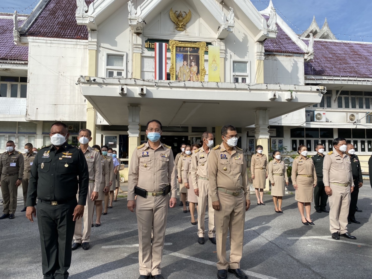 ??พช.นครนายก ร่วมกิจกรรมเคารพธงชาติ ??