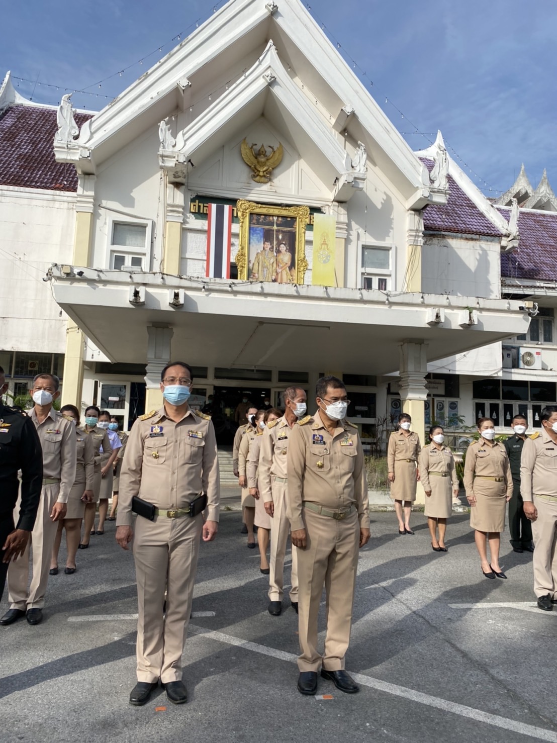 ??พช.นครนายก ร่วมกิจกรรมเคารพธงชาติ ??