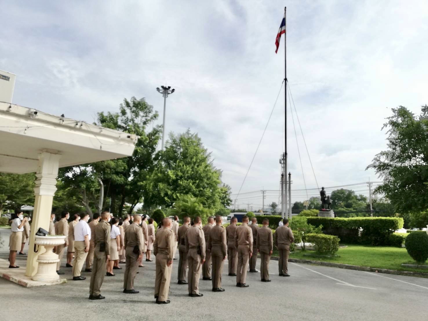 ??พช.นครนายก ร่วมกิจกรรมเคารพธงชาติ ??