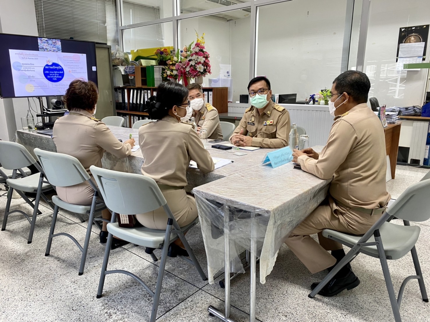 ?? พช.นครนายก ร่วมรับฟังการประชุมกรมการพัฒนาชุมชน ครั้งที่ 5 / 2565 ผ่านระบบ Video Conference