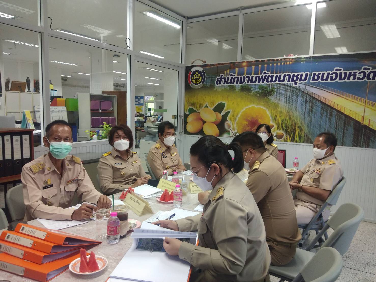 ?? พช.นครนายก เสนอผลงานโครงการพัฒนาชุมชนใสสะอาด ประจำปี 2565 เขตตรวจราชการที่ 9