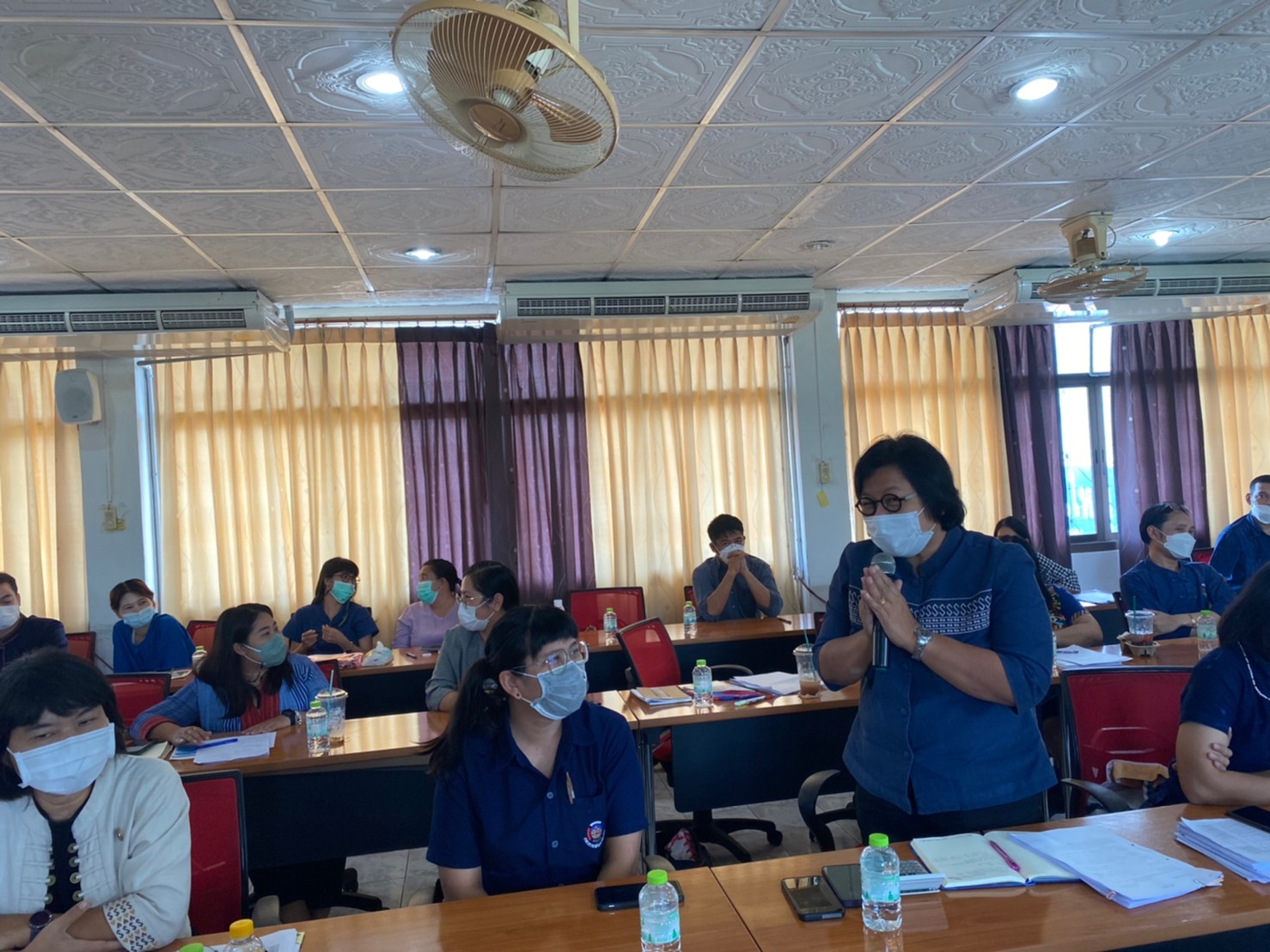 พช.นครนายกจัดประชุมเจ้าหน้าที่พัฒนาชุมชนเพื่อมอบนโยบายและแนวทางการดำเนินงานพัฒนาชุมชน ประจำปีงบประมาณ พ.ศ. 2566