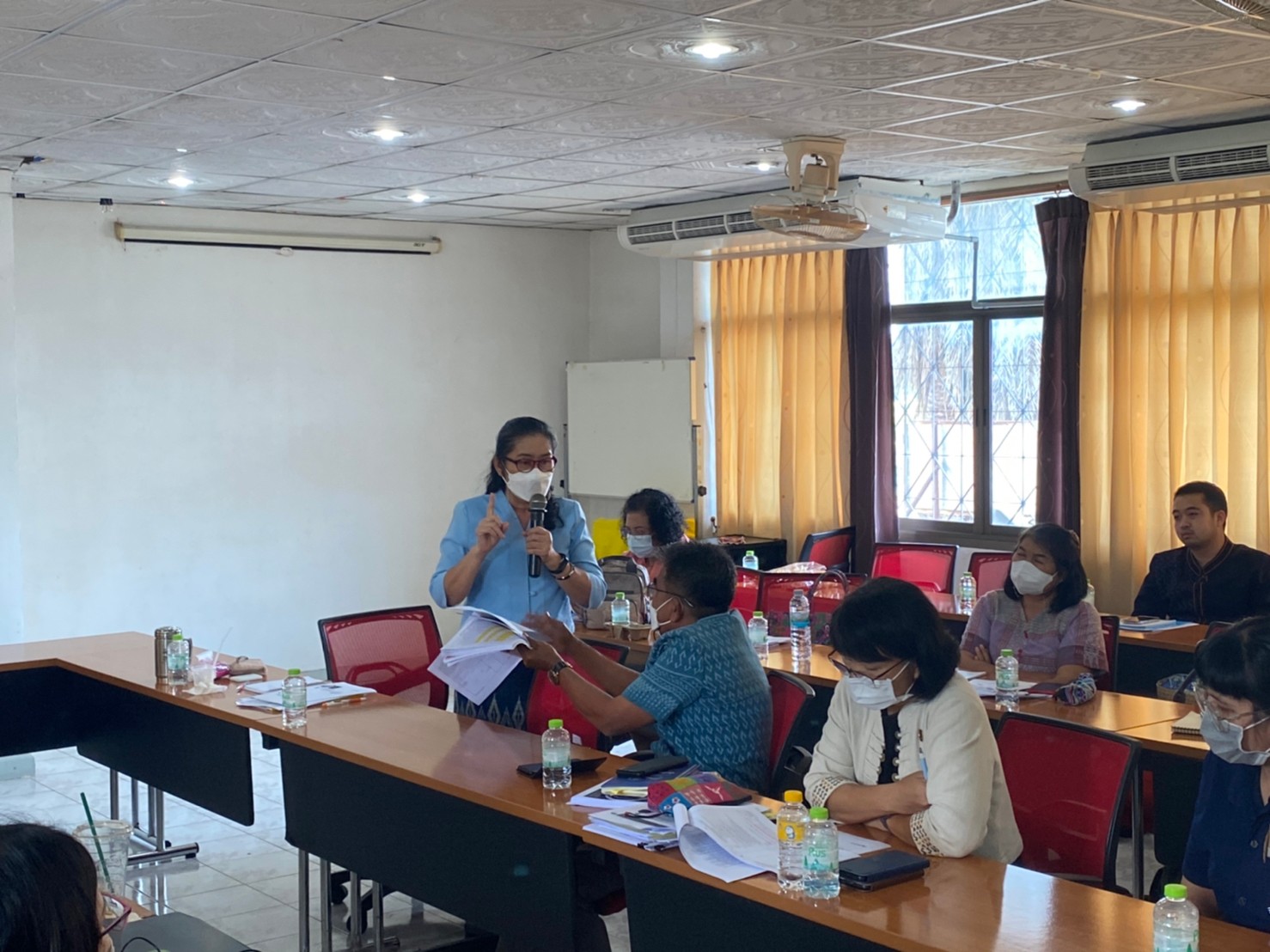 พช.นครนายกจัดประชุมเจ้าหน้าที่พัฒนาชุมชนเพื่อมอบนโยบายและแนวทางการดำเนินงานพัฒนาชุมชน ประจำปีงบประมาณ พ.ศ. 2566