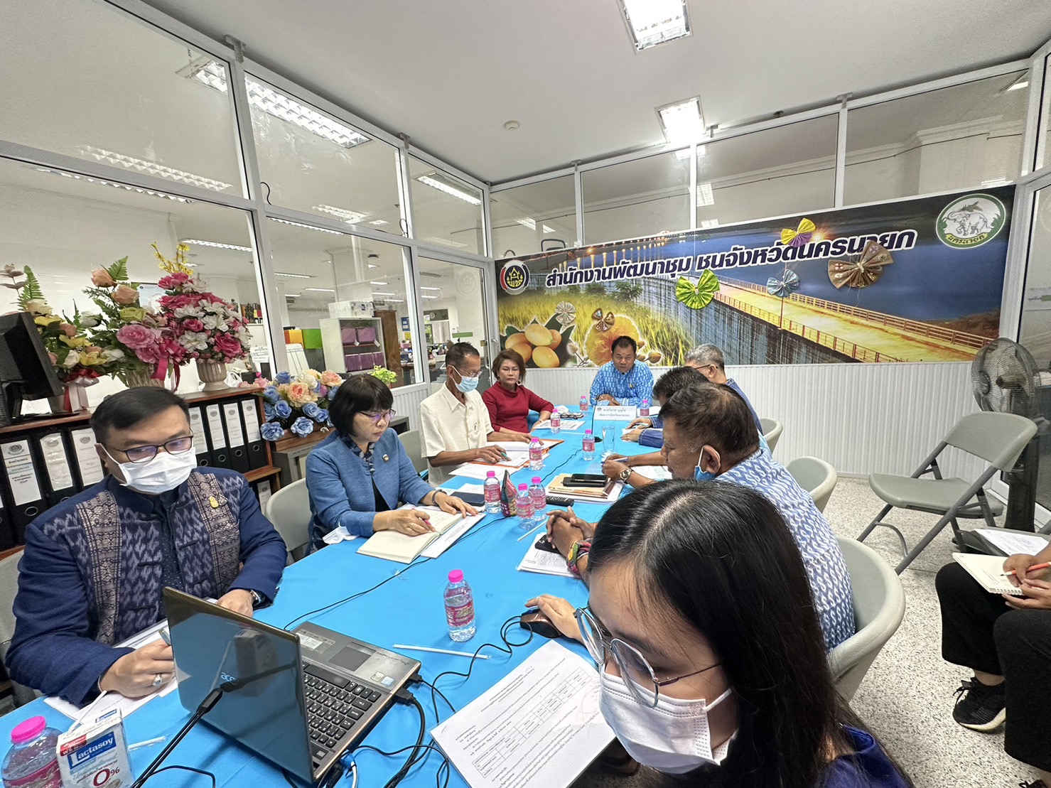 พช.นครนายก ร่วมประชุมเชิงปฏิบัติการติดตามผลการดำเนินงานหน่วยรับตรวจราชการรายไตรมาส (ไตรมาส 2)  เขตตรวจราชการที่ 9 กรมการพัฒนาชุมชน