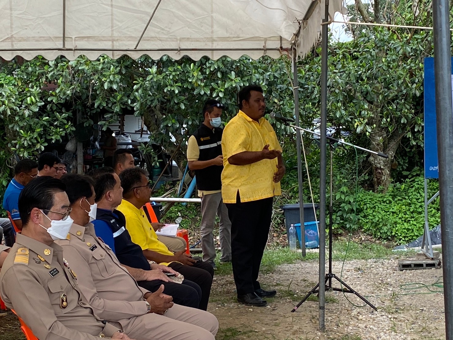 ? พช.บ้านนา จ.นครนายก : ผู้ว่าฯ นครนายกตรวจเยี่ยมการดำเนินโครงการ หนึ่งตำบล หนึ่งหมู่บ้านยั่งยืน