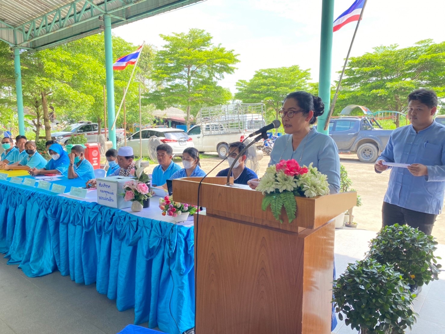 …พช.นครนายก ลุยพื้นที่พร้อมคณะทำงานติดตามและประกวดกองทุนแม่ของแผ่นดินดีเด่นระดับจังหวัดนครนายก ร่วมกิจกรรมการประกวดกองทุนแม่ดีเด่นระดับจังหวัด ประจำปีงบประมาณ พ.ศ. 2566