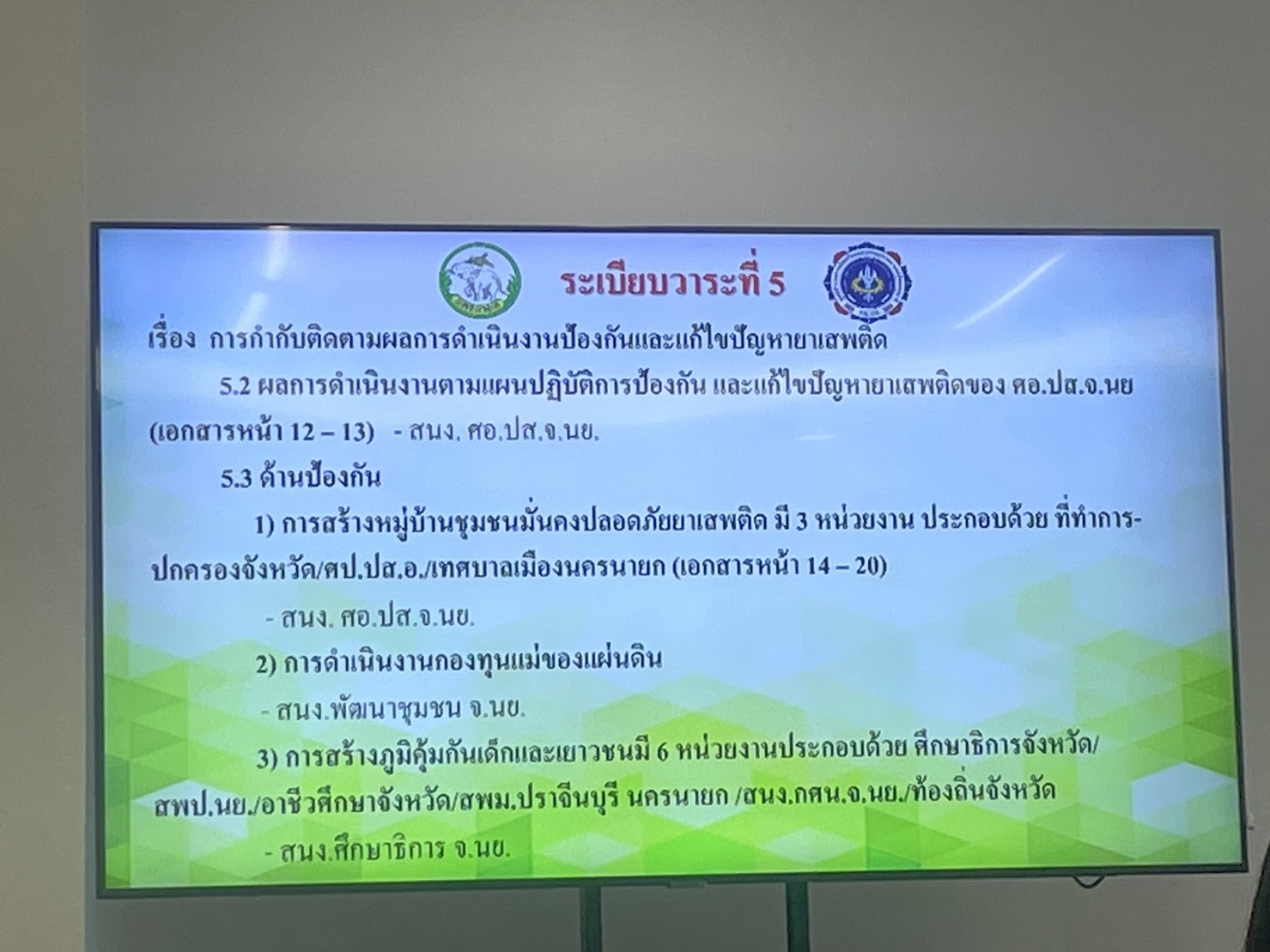…พช.นครนายก ร่วมประชุมคณะกรรมการศูนย์อำนวยการป้องกันและปราบปรามยาเสพติดจังหวัดนครนายก (ศอ.ปส.จ.นย.) ครั้งที่ 9/2566