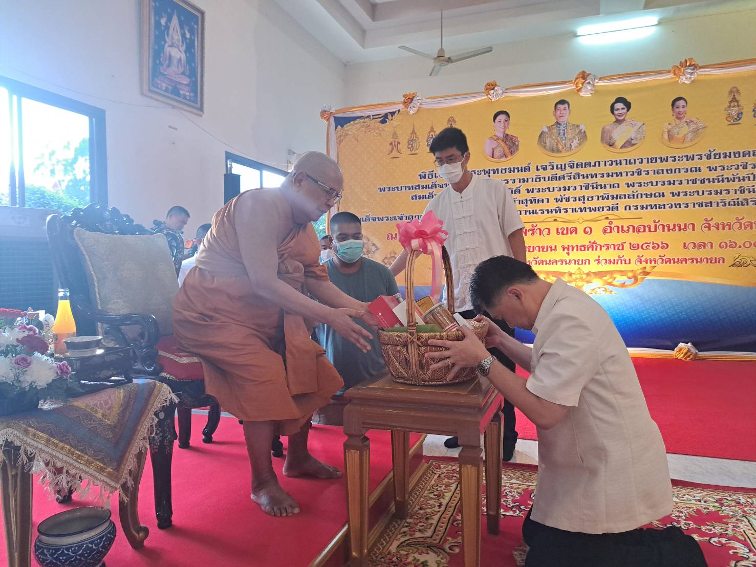 …พช.นครนายก เข้าร่วมพิธีเจริญพระพุทธมนต์เฉลิมพระเกียรติ พระบาทสมเด็จพระเจ้าอยู่หัว สมเด็จพระนางเจ้าสิริกิติ์ พระบรมราชินีนาถ พระบรมราชชนนีพันปีหลวง สมเด็จพระนางเจ้าฯ พระบรมราชินีและสมเด็จพระเจ้าลูกเธอ เจ้าฟ้าพัชรกิติยาภา นเรนทิราเทพยวดี กรมหลวงราชสาริณีสิริพัชรมหาวัชรราชธิดา ประจำปี พ.ศ.2566