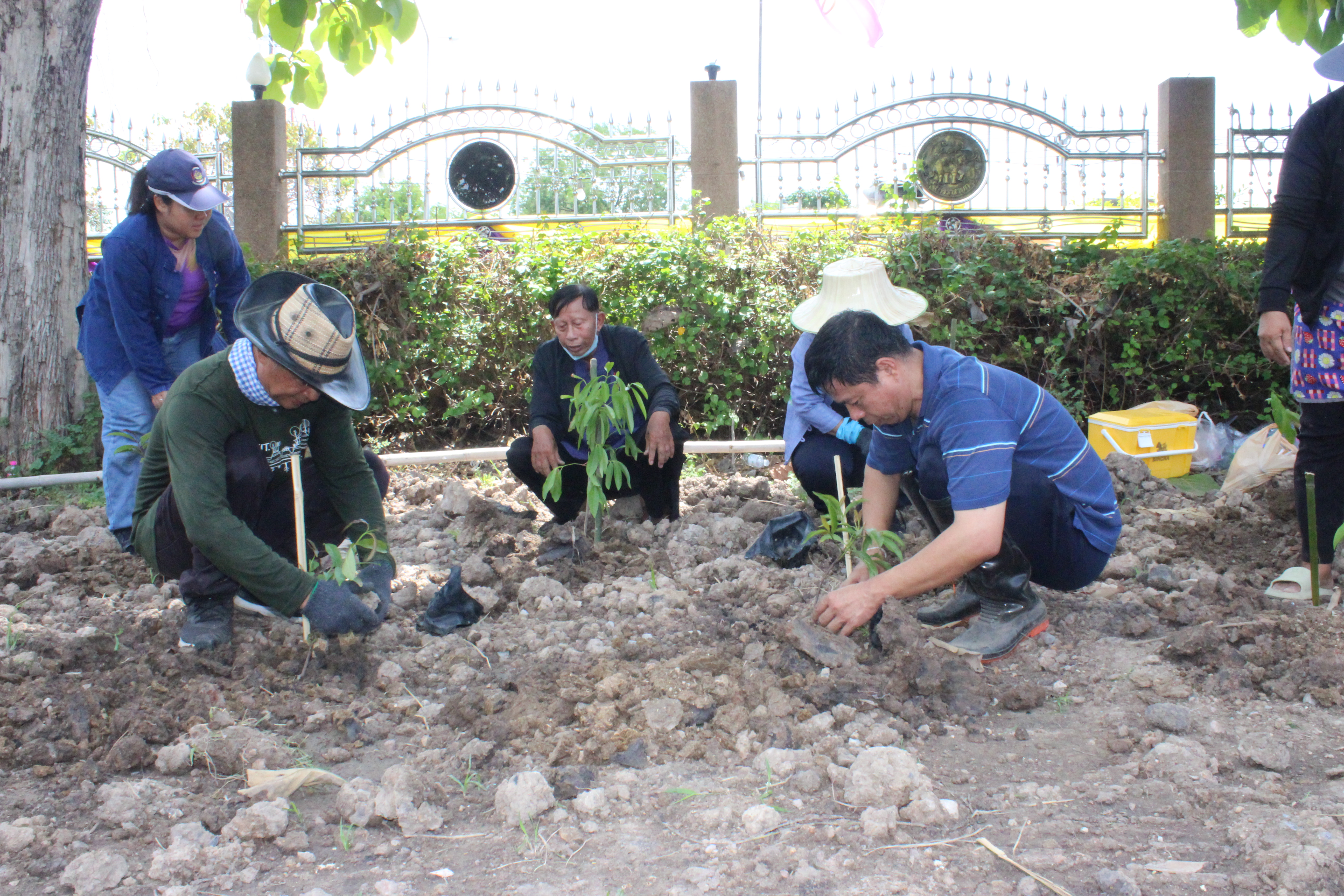 …พช.นครนายกพร้อมผู้นำชุมชน ร่วมปรับพื้นที่ที่รับผิดชอบตามโครงการนครนายกเมือง (สะอาด) น่าอยู่