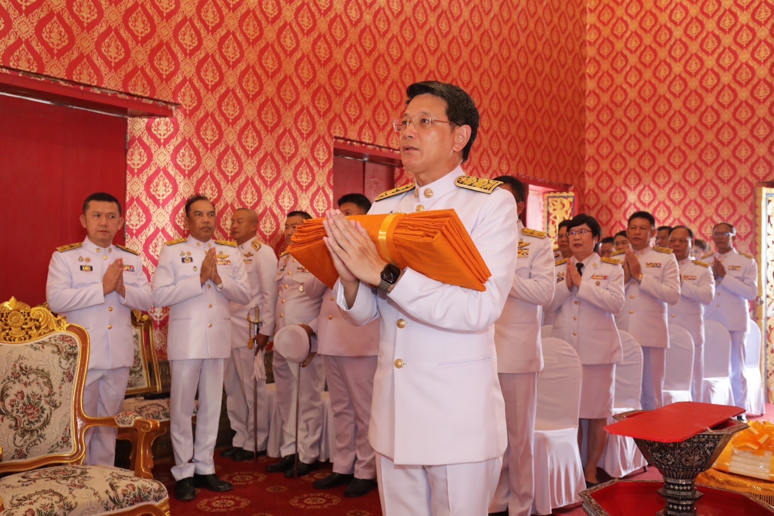 พช.นครนายก ร่วมพิธีถวายผ้าพระกฐินพระราชทานโดยกรมการพัฒนาชุมชน