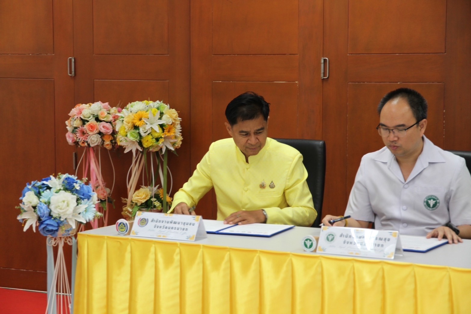 …พช.นครนายก ร่วมลงนามบันทึกข้อตกลงความร่วมมือ (Memorandum of Understanding : MOU) เกี่ยวกับการบำบัดรักษาและฟื้นฟูสมรรถภาพผู้เสพหรือผู้ติดยาเสพติด