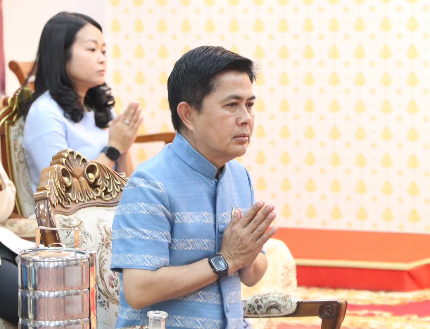 …พช.นครนายก ร่วมกิจกรรมผู้ว่าพาแต่งกายผ้าไทย หิ้วปิ่นโตเข้าวัด ศรัทธาอิ่มบุญ เกื้อหนุนพระพุทธศาสนา รักษาสิ่งแวดล้อม จังหวัดนครนายก